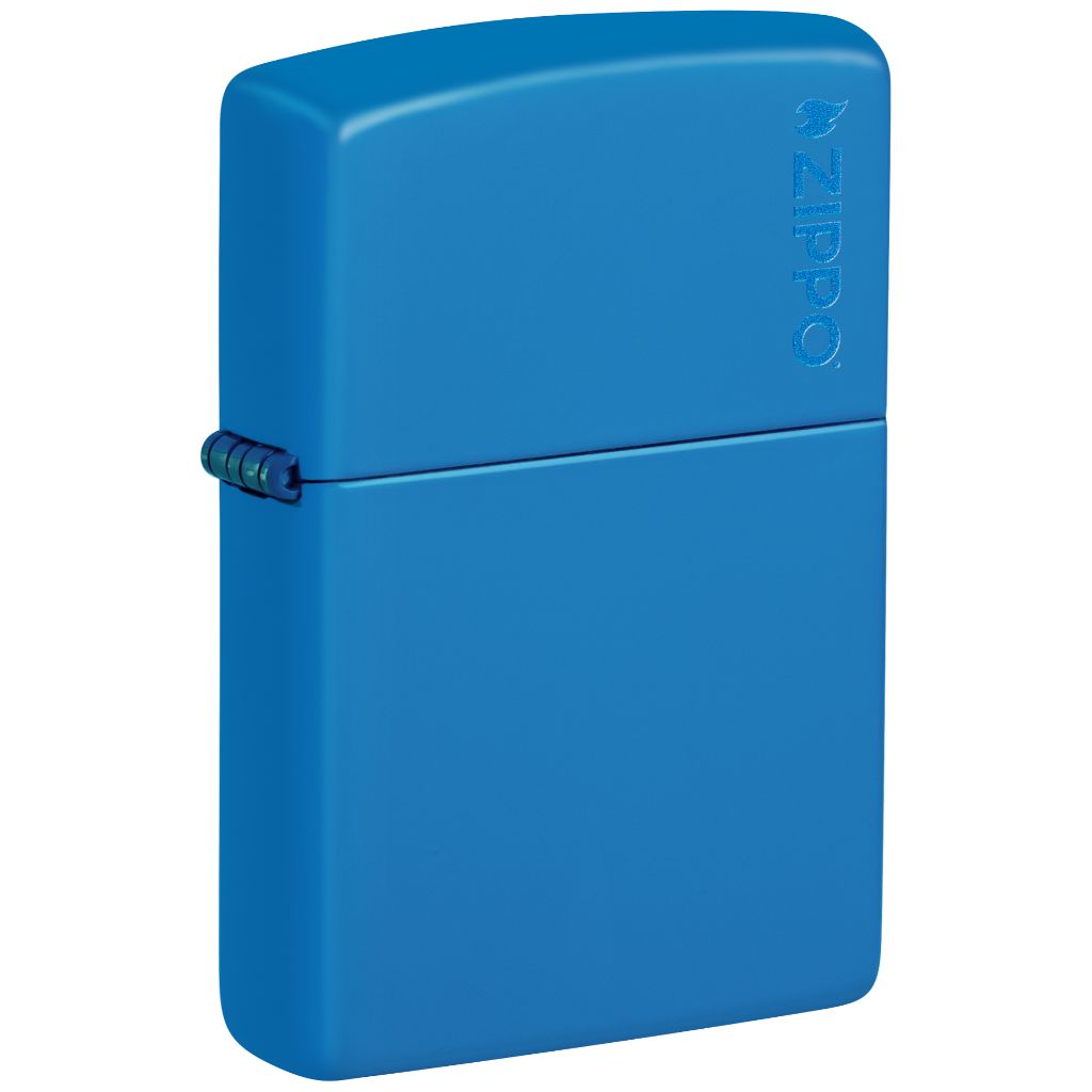 Classic Sky Blue Matte Zippo Logo