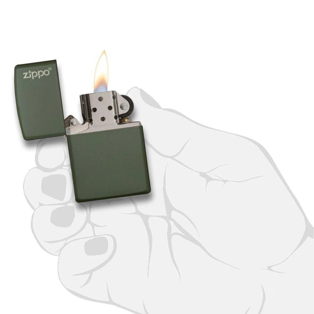 Green Matte with Zippo Logo