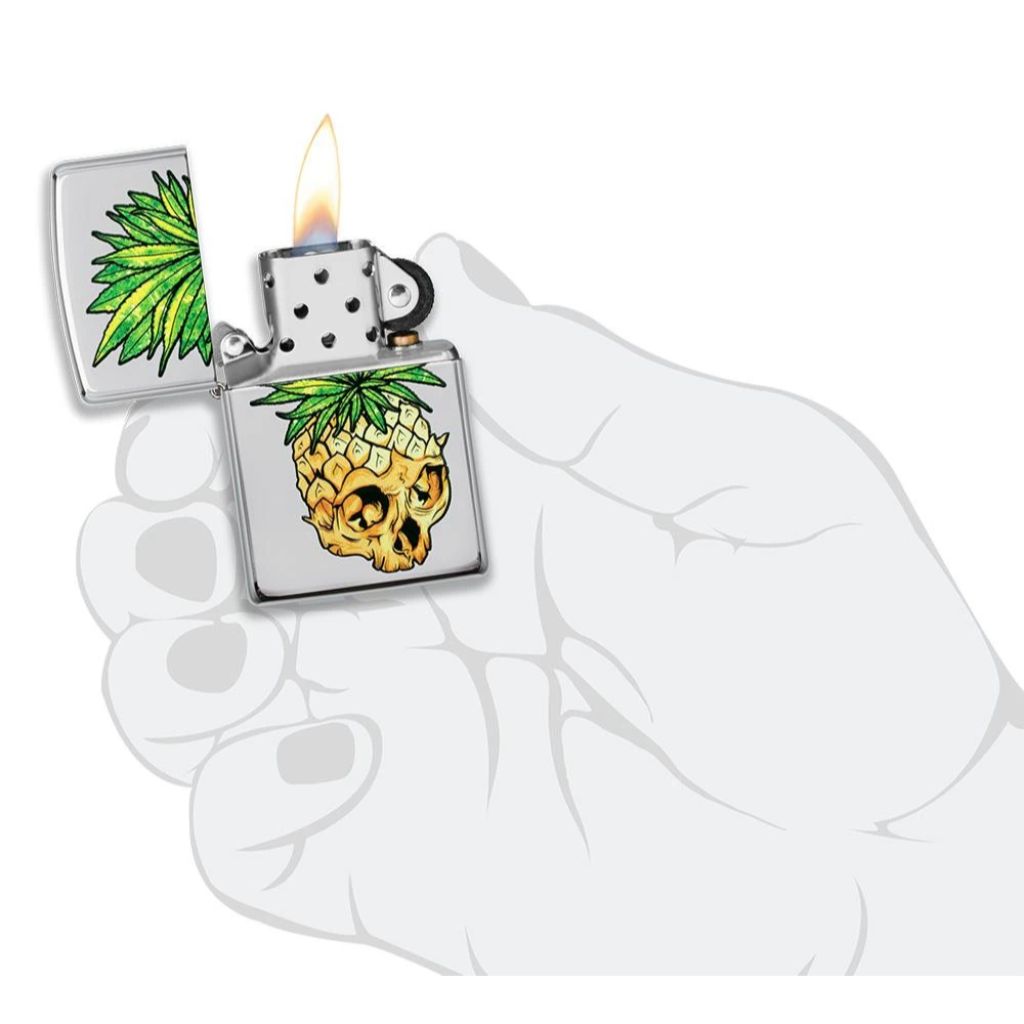 Leaf Skull Pineapple Design