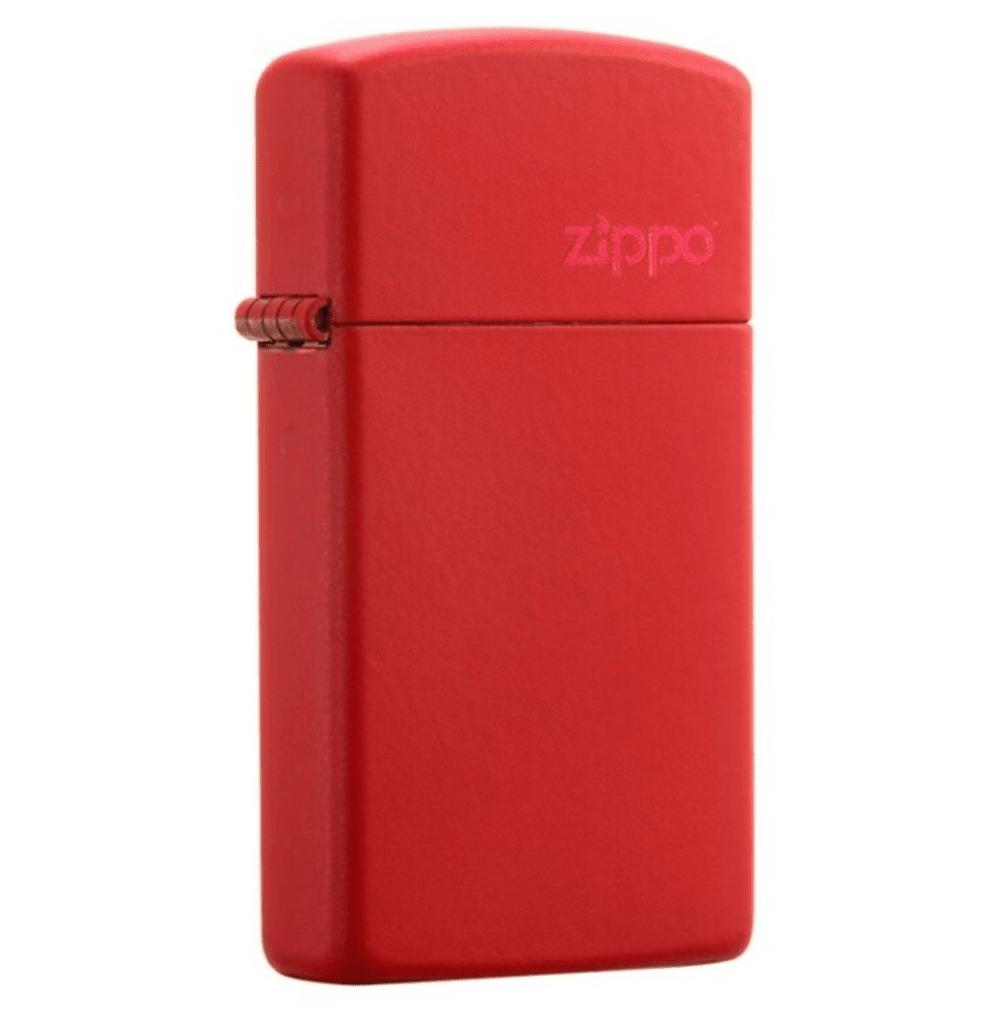 Slim Red Matte with Zippo Logo