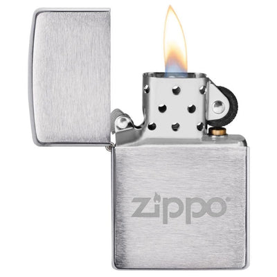 Classic Brushed Chrome with Zippo Logo