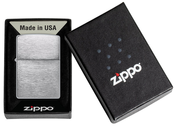 Classic Brushed Chrome with Zippo Logo