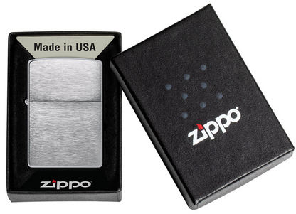 Classic Brushed Chrome with Zippo Logo
