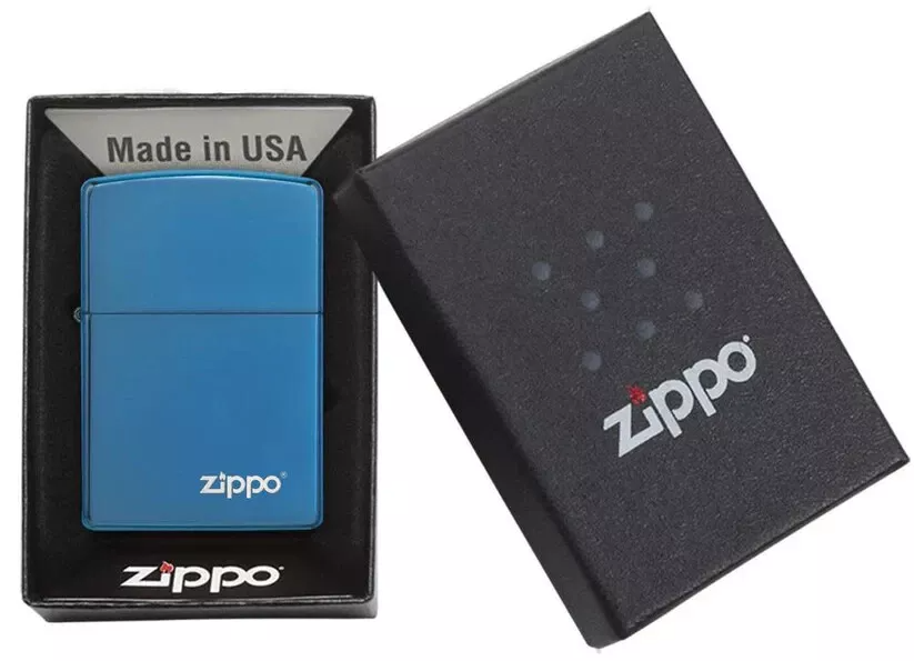 High Polish Blue with Zippo logo