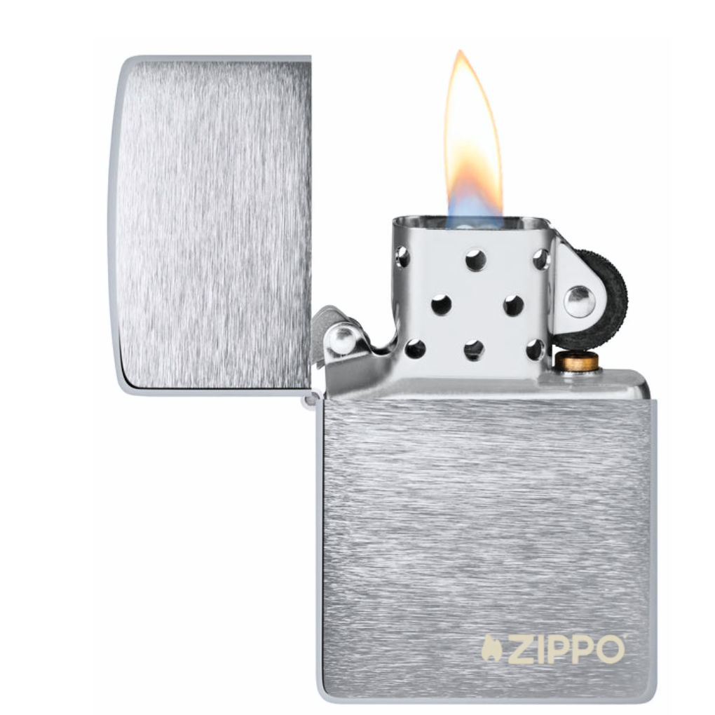 Classic Brushed Chrome with Zippo Logo