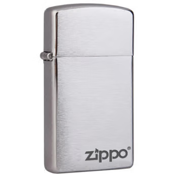 Slim® Brushed Chrome with Zippo logo