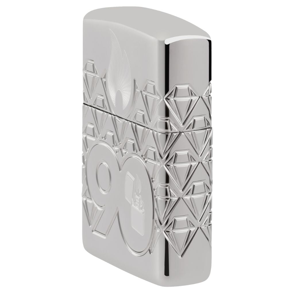 ZIPPO　STIRLING　SILVER Armor Sterling Silver Zippo Lighter With High Polished