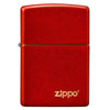 Classic Metallic Red Zippo Logo