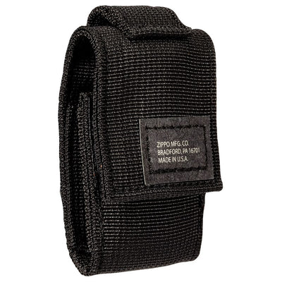 Black Tactical Pouch and Black Crackle Windproof Lighter Gift Set